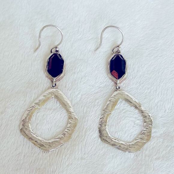 Silpada Sterling Silver Bring the Heat French Hooks Dangle Tear Drop Earrings - Picture 2 of 7